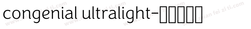 congenial ultralight字体转换